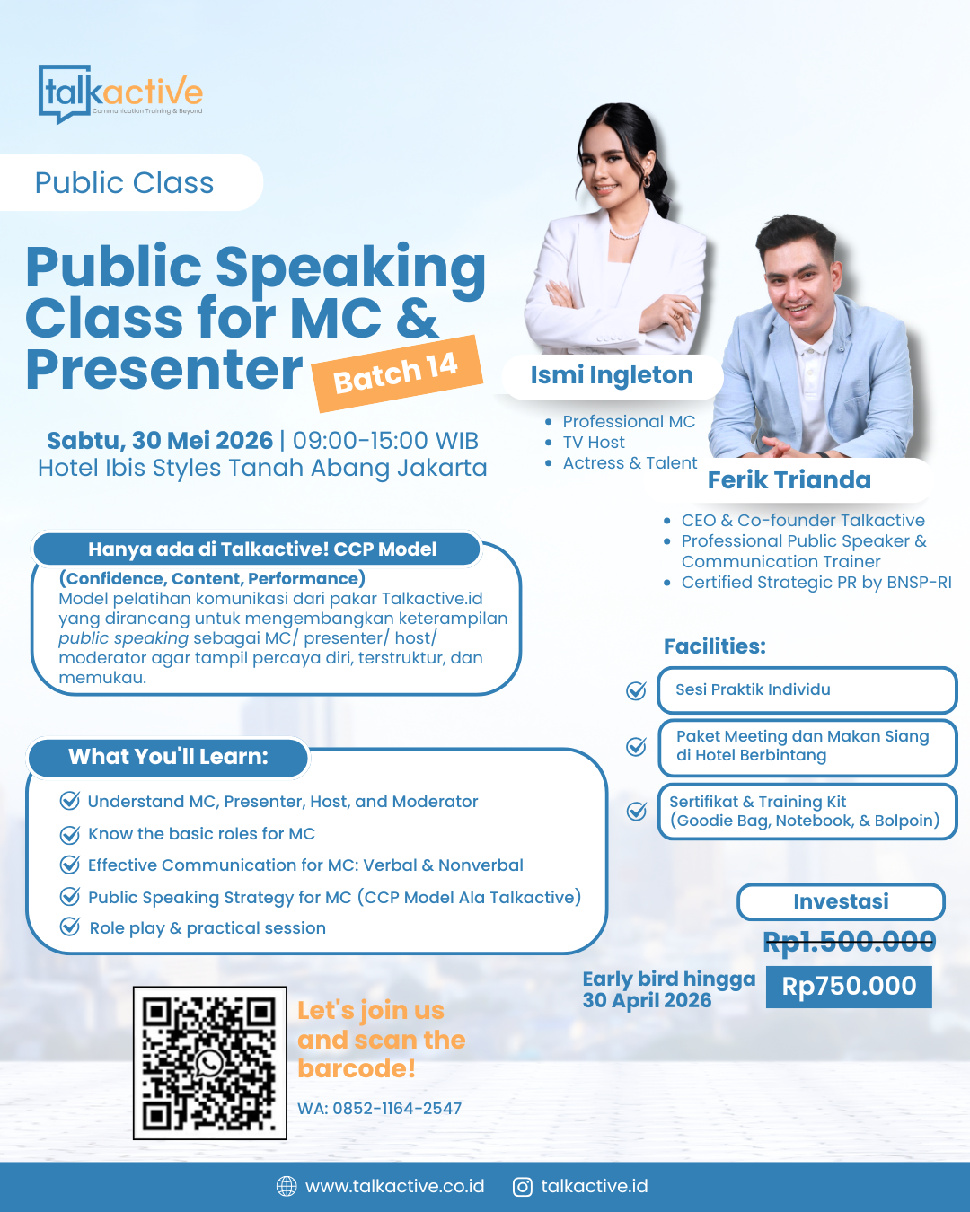 Public Speaking for MC & Presenter Batch 14