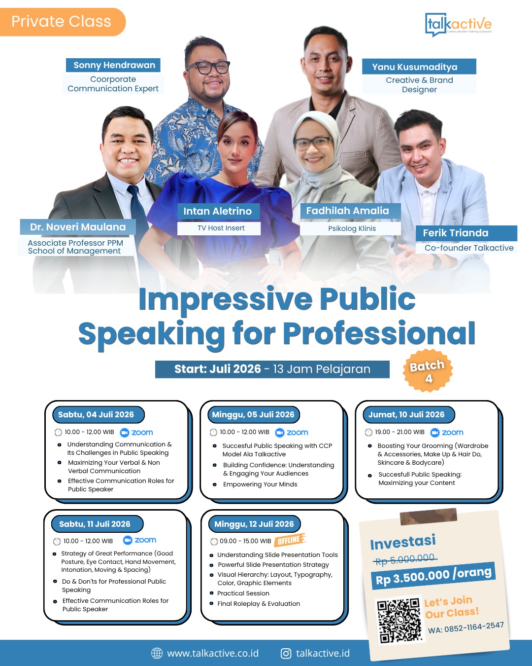 Impressive Public Speaking for Professional Batch 4