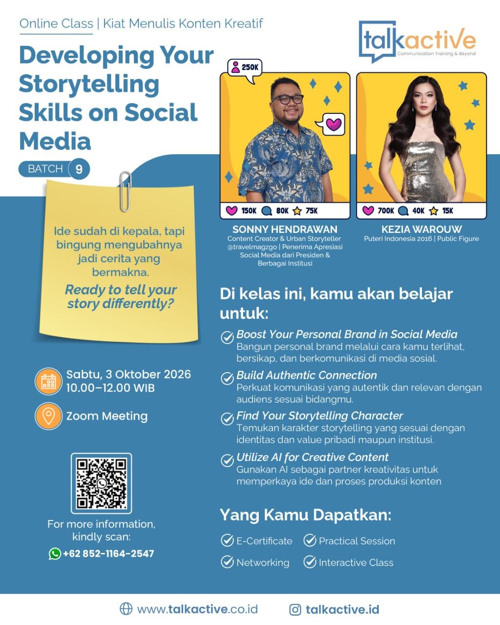 Storytelling Skills on Social Media - Online Class