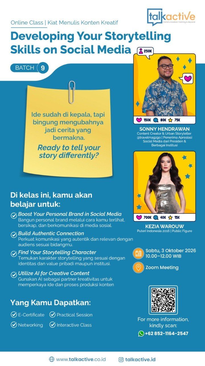 Storytelling Skills on Social Media - Online Class