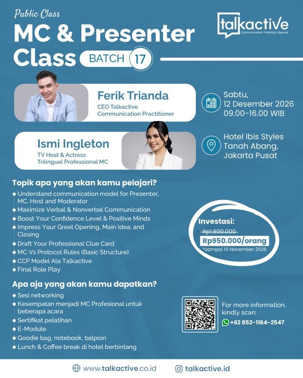 MC & Presenter Class Batch 17